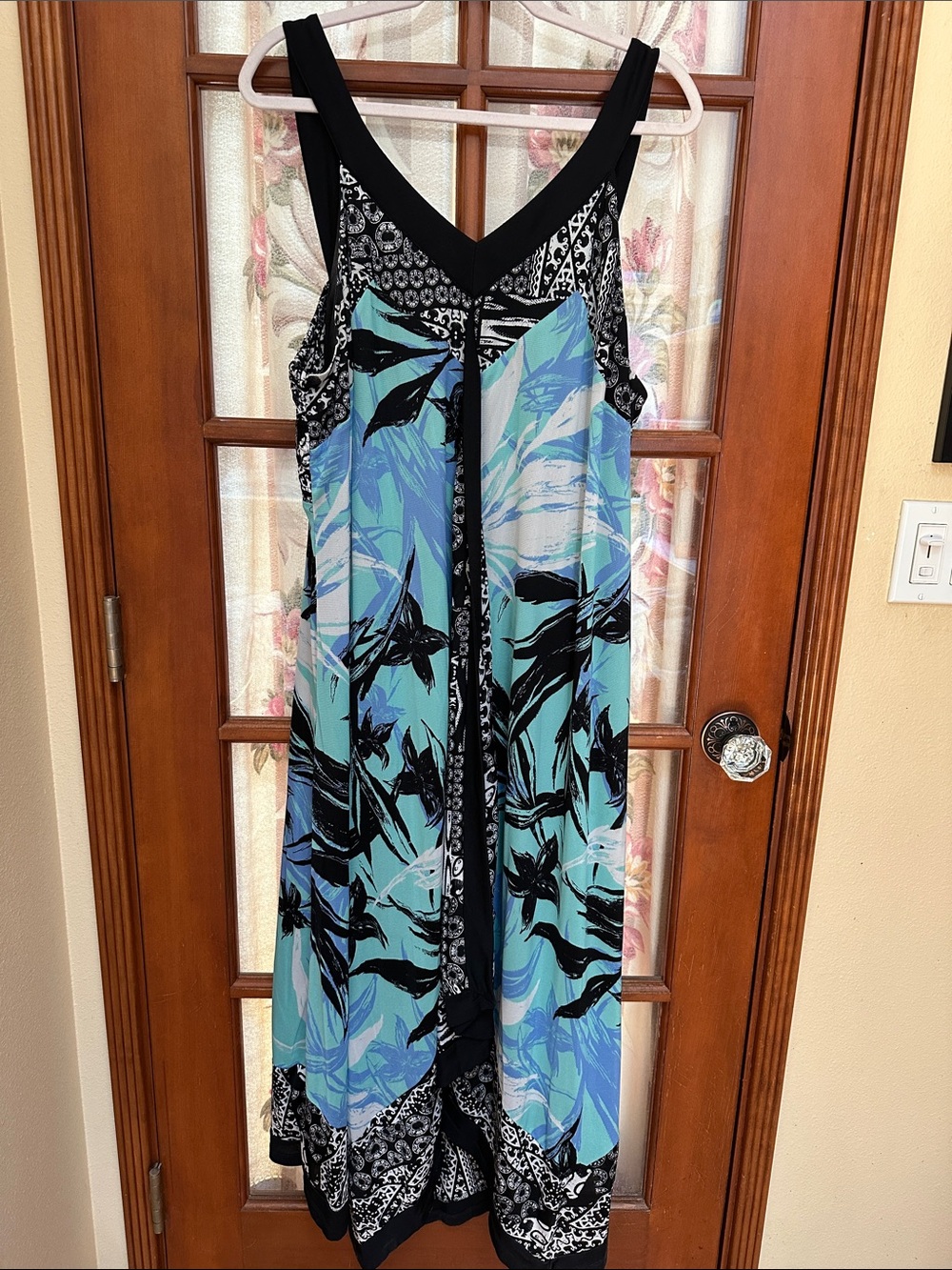 Flowy Summer Maxi Dress tropical floral print